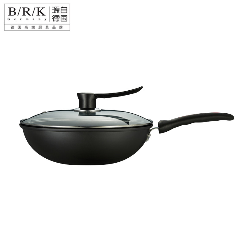 BRK炒锅德国BRK黑尔福德炒锅炒菜锅不粘锅32cm
