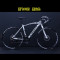 变速死飞自行车男女式单车公路赛自行车双碟刹成人变速学生车(413) 酷飞40刀黑白色