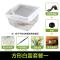 小号饲养箱塑料透明蝎子守宫蜥蜴养殖箱陆龟昆虫鸣虫饲养盒_1_223 默认尺寸 方形白盖套餐一