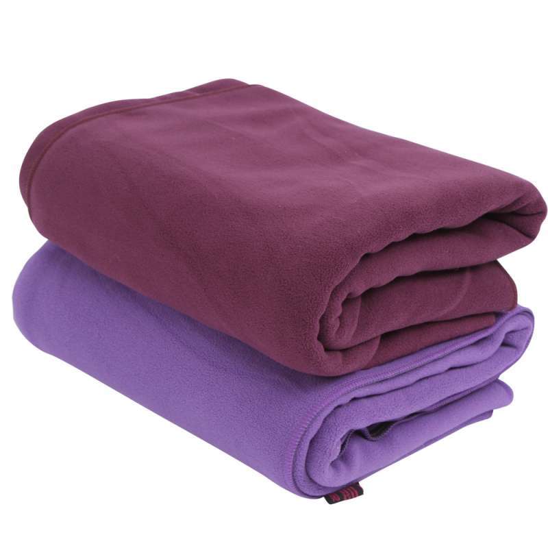 迪玛森正品防滑瑜伽毛毯 瑜珈愈加毯子加厚加宽瑜伽铺巾 紫罗兰 蓝灰