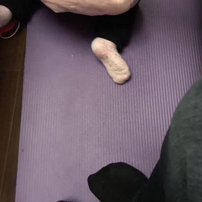 爱玛莎Imassage瑜伽垫NBR瑜伽垫10mm 加长加宽加厚防滑健身垫特价无味瑜伽垫 紫色晒单图