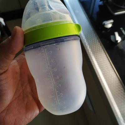 可么多么（como tomo）EN250TG 婴儿全硅胶防摔奶瓶 绿色 宽口径 250ML 两个装晒单图