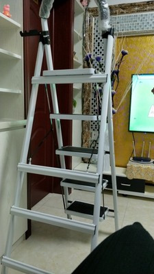 法耐(FANAI)梯子人字梯家用折叠梯加厚室内移动楼梯伸缩梯步梯多功能扶梯加厚晒单图