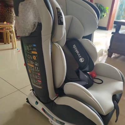 innokids儿童安全座椅汽车用0-12岁0-25KG婴儿宝宝4周可坐躺isofix硬接口钢架骨360度旋转双向安装 魔力灰（isofix硬接口款）晒单图