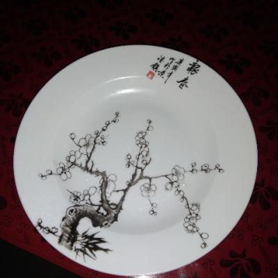景德镇陶瓷餐具套装家用中国风中式骨瓷碗盘筷子架吃饭套碗报春晒单图