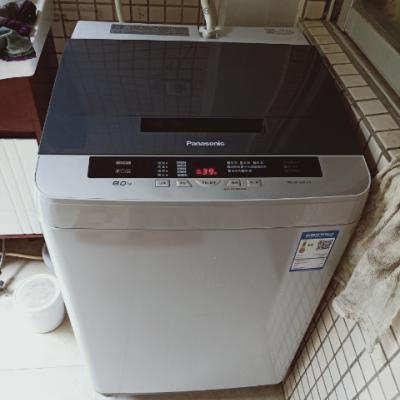 松下(Panasonic) XQB80-Q88T2R 8.0公斤 瀑布宽流 节能静音 全自动家用 大容波轮洗衣机（灰色）晒单图