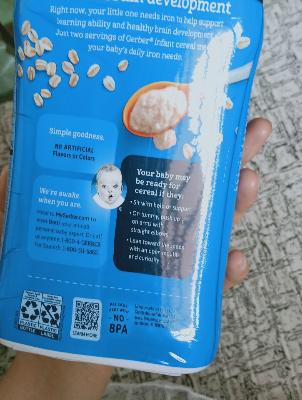 嘉宝（Gerber）纯燕麦米粉 1段 227g/罐装 品牌直采 原装进口 6个月以上晒单图