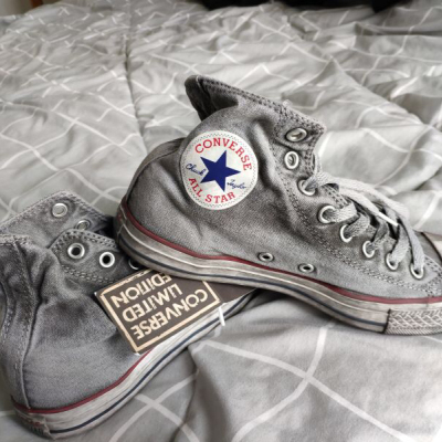 张艺兴同款 Converse Chuck Taylor 匡威限量 复古做旧脏脏鞋高帮帆布鞋 156885C主图热卖 41.5晒单图