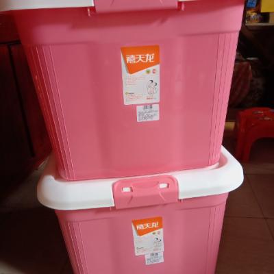 禧天龙citylong60L特大号塑料收纳箱玩具衣服装被子塑料收纳箱整理箱 红色晒单图