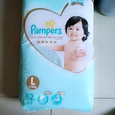 帮宝适 (Pampers)日本一级帮宝适空气纸尿裤/尿不湿 大号 （L号）52片 （9kg-14kg） (日本原装进口)晒单图