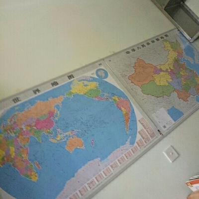 中国地图＋世界地图( 无拼缝专业挂图套装组合）晒单图