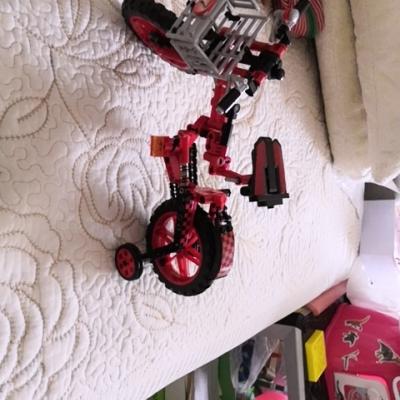 卫乐WEINER 创意自行车折叠车塑料小颗粒拼装积木儿童积木玩具6-14岁 红色自行车【235颗】【送起拆器】晒单图