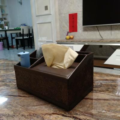 皮革多功能纸巾盒 客厅茶几桌面遥控器收纳盒餐巾抽纸盒可爱简约 古典花 pu仿皮革其他clevermama晒单图