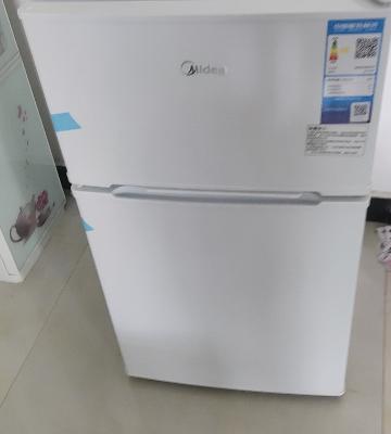 美的(Midea)88升迷你双开门小冰箱租房宿舍办公室小型家用双温可冷冻冷藏节能环保省电低耗低音BCD-88CM晒单图