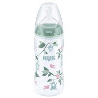 NUK宽口PP彩色奶瓶(成长型硅胶中圆孔奶嘴)300ML