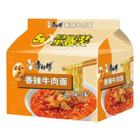 康师傅珍品袋香辣牛肉五连包(整箱)(1*6*5)