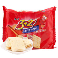 康师傅 3+2苏打夹心饼干（香草巧克力味）375g/袋 休闲零食饼干
