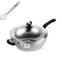 苏泊尔真不锈二代健康炒锅无涂层不锈铁锅FC30T4明火专用正品30CM