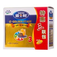 雅士利（Yashily）a金装幼儿配方奶粉3段（1-3岁）特惠三联包1200g 进口奶源