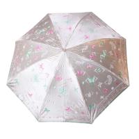 天堂伞 四月芳菲缎面黑胶丝印防紫外线三折钢伞晴雨伞 米色 33001E 米色