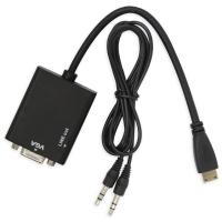 IT-CEO V08MHV-3 Mini HDMI转VGA连接线/转换器 带音频 黑色 0.5米