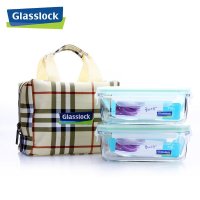 三光云彩(GLASSLOCK) 钢化玻璃保鲜盒韩国进口695ml*2加厚防摔可微波炉加热上班族带饭饭盒便当碗套装GL23 GL23