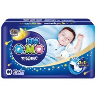 【苏宁自营】奇莫(Q-MO) 甜睡无忧婴儿纸尿裤中号M42+8片【6-11KG】
