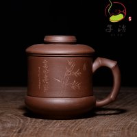 【子冶】高风亮节 过滤 原矿宜兴紫砂杯茶杯紫砂壶 名家全手工茶具正品