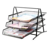 Staples 史泰博 P2013 金属丝网三层文件盘 黑色