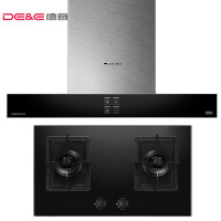 德意(DE&E)穹顶式烟灶套餐825T+715B(液化气) 20立方大吸力触控式抽油烟机 大面板燃气灶 烟机灶具套装