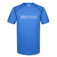 Marmot土拨鼠 2015夏季男款圆领短袖速干T恤休闲透气户外速干衣T恤衫 60680 蓝色2581 蓝色 XL
