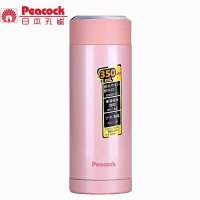 日本孔雀(Peacock)不锈钢真空保温杯LBA-35(PE)办公商务情侣茶杯礼品馈赠必备杯子水壶米色350毫升 粉红色