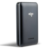 aigo 移动电源S3 双USB接口 迷你充电宝10000毫安 灰色