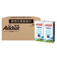 【苏宁自营】安佳 超高温灭菌低脂牛奶1L*12盒 新西兰进口