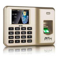 ZKTeco/熵基科技x10打卡机考勤机办公室指纹识别员工上班下班手指签到咖啡色高性价比