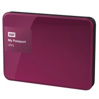 西部数据（WD）My Passport Ultra 升级款 USB3.0 1TB 2.5英寸 移动硬盘（野莓红）WDBGPU0010BBY-CESN
