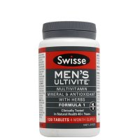 澳洲Swisse瑞思男士综合复合维生素片剂 120片 1瓶装 多维植物精华营养 澳大利亚进口