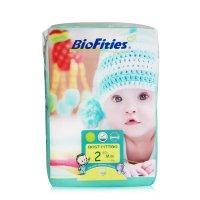 【苏宁自营】爱婴舒坦BioFities环保超薄纸尿裤2号S(3-6kg)60片