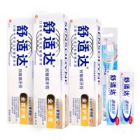 舒适达 全面护理抗敏感牙膏180gX3+速效抗敏牙膏25gX2(非卖品)+软毛牙刷1支