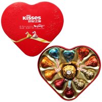 Hershey’s/好时 好时巧克力10粒+1粒心形铁盒结婚喜糖成品礼盒装