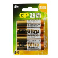 GP超霸5号五号AA碱性高能电池1.5V 15AU-2EL4 新老包装随机发货