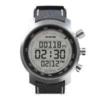 颂拓（SUUNTO）手表户外运动元素山雄真皮黑色男表SS014523000