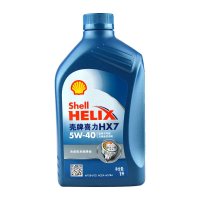 壳牌 (Shell) 蓝喜力合成技术机油 蓝壳Helix HX7 5W-40 SN级 1L 汽车润滑油