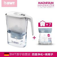 德国原装进口BWT净水壶滤水壶净水器家用直饮3.6升一壶七芯 白色