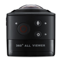 360度全景相机 1600万像素高清全景摄像头 虚拟现实VR眼镜全景运动摄像机 经典黑 官方标配
