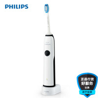 飞利浦(PHILIPS) 电动牙刷 成人声波震动(自带刷头*2) 智能净白 牙龈呵护 黑色 HX3226/51