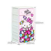 爱丽思(IRIS)KHG-555WB五层 HelloKitty抽屉式收纳柜 儿童衣物玩具整理柜 KHG-555C粉/白