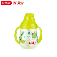 努比(Nuby)咔嗒双耳360°弹跳吸管杯270ml 绿色