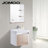 JOMOO九牧 卫浴现代简约浴室柜组合 小户型洗手洗脸盆洗漱台A2119 香槟色柜门 0.6M