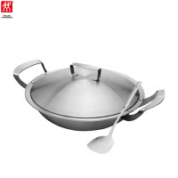 双立人(ZWILLING) Gourmet 32cm中式锅具炒锅2件套40930-023-982